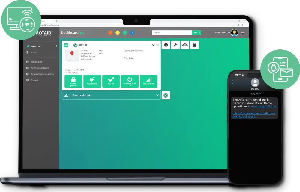 ROTAID 24/7 AED Wandschrank | Outdoor / Indoor