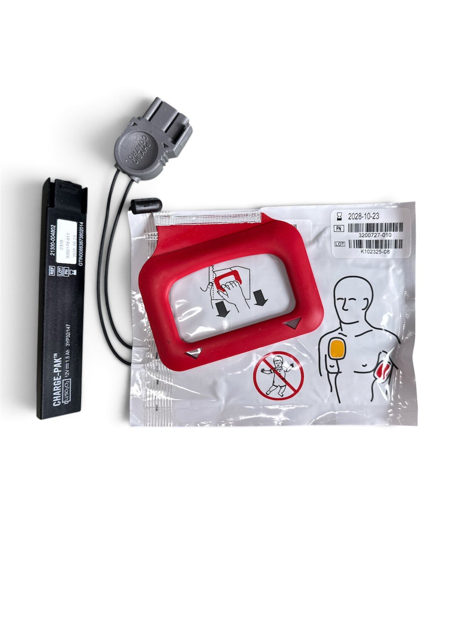 defiplatz.de Charge-Pak Ersatzbatterie und Elektroden Set für LIFEPAK CR Plus Defibrillator