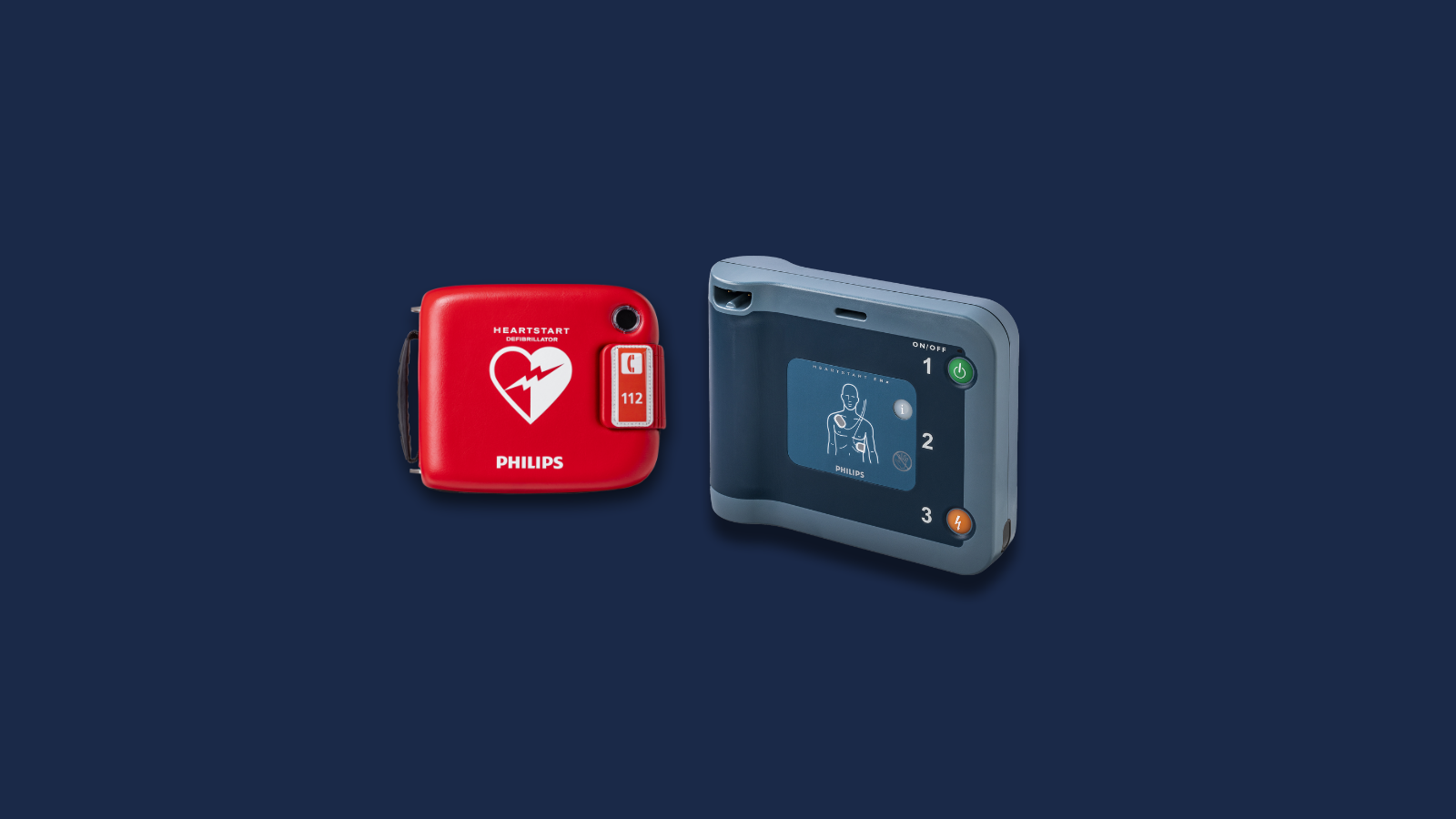 Defibrilltor mit roter Tasche